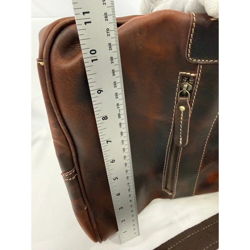 James Leather Full Grain Buffalo Leather Duffle Bag NEW!!
